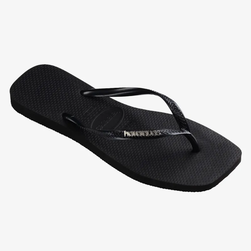 HAVAIANAS SLIM SQUARE LOGO METALLIC 