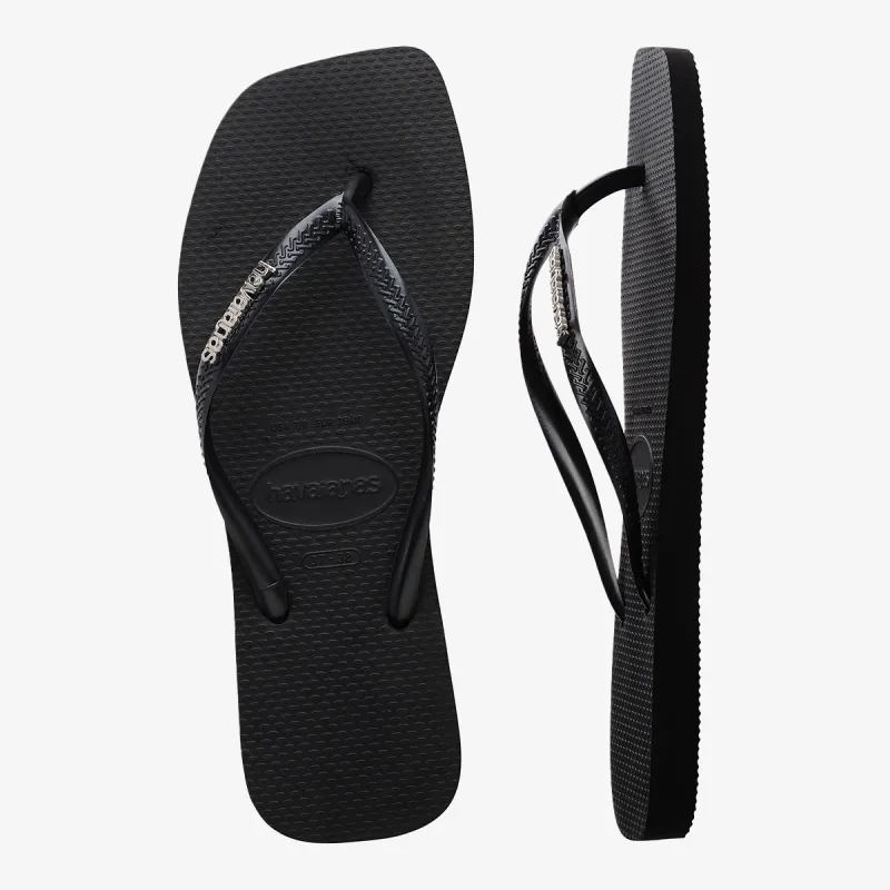 HAVAIANAS SLIM SQUARE LOGO METALLIC 