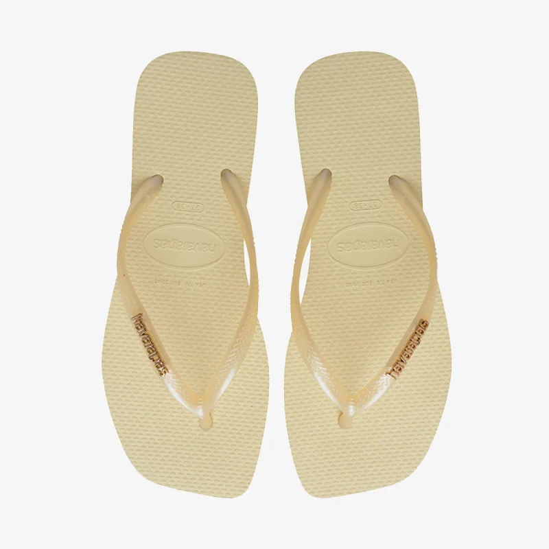 HAVAIANAS SLIM SQUARE LOGO METALLIC 