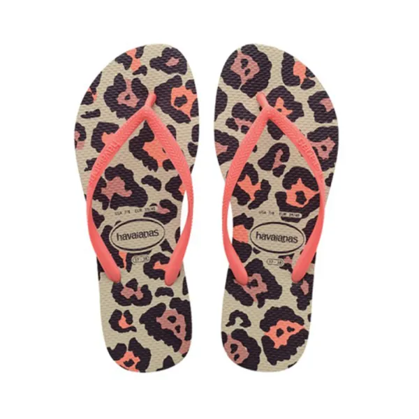HAVAIANAS HAV. SLIM ANIMALS BEIGE/CORAL NEW 