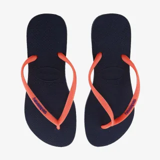 HAVAIANAS SLIM LOGO NAVY BLUE 