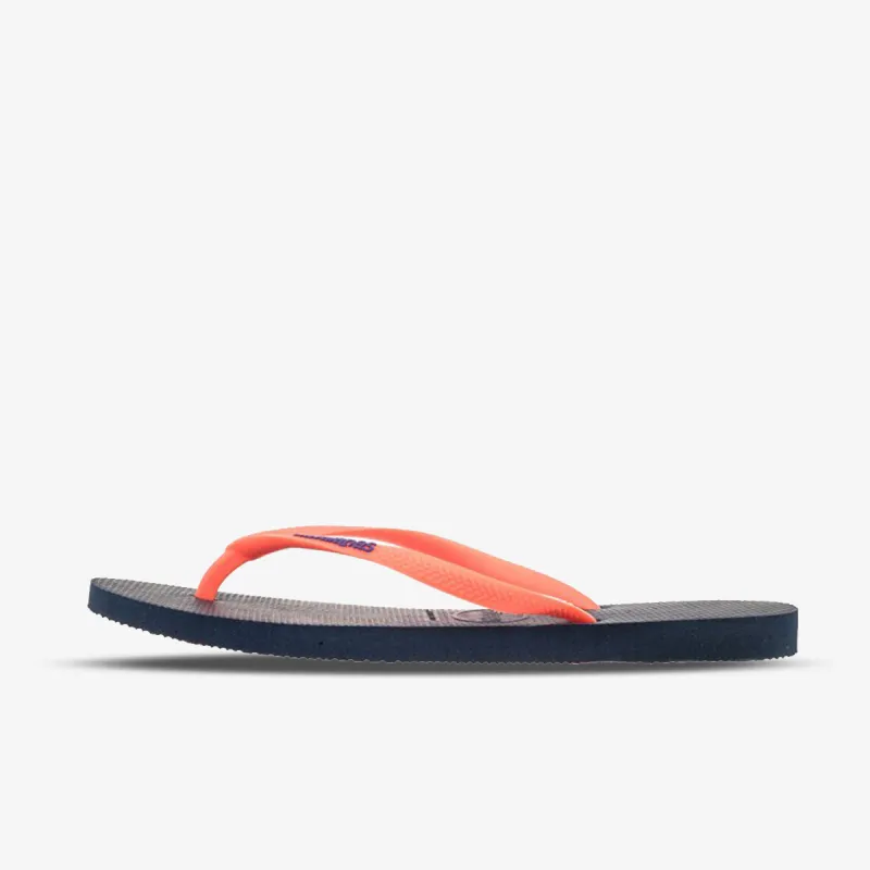 HAVAIANAS SLIM LOGO NAVY BLUE 