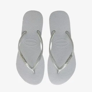 HAVAIANAS SLIM LOGO METALLIC GREY 