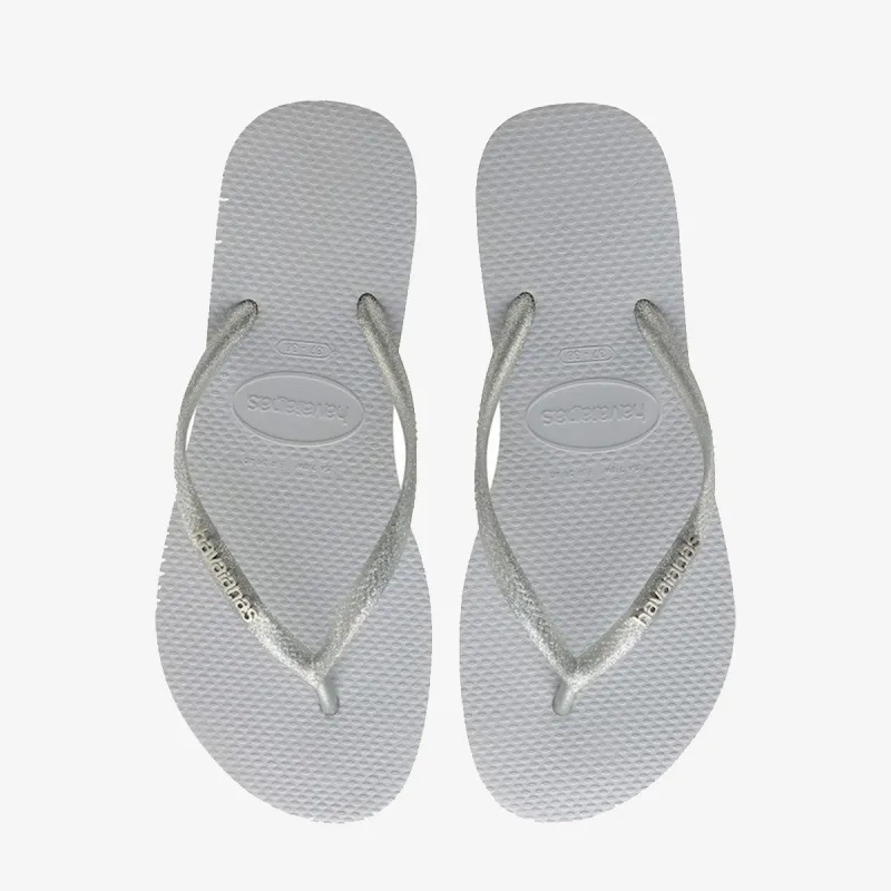 HAVAIANAS SLIM LOGO METALLIC GREY 