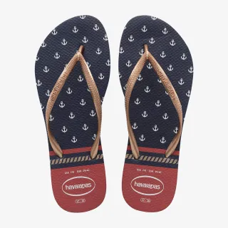 HAVAIANAS SLIM NAUTICAL NAVY RED 