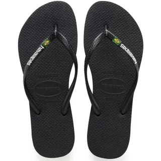 HAVAIANAS SLIM BRASIL LOGO BLACK 