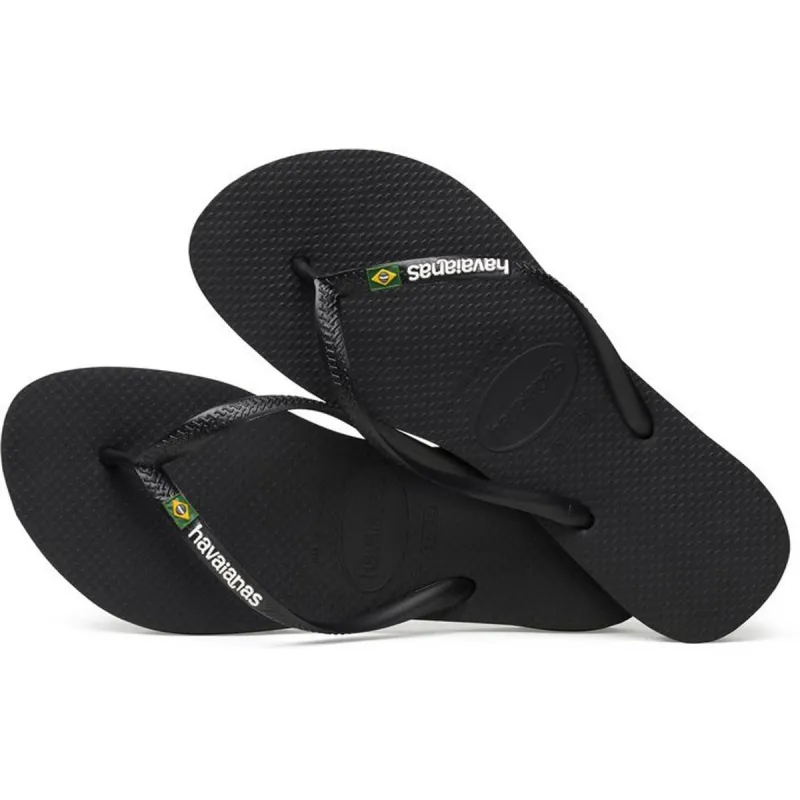 HAVAIANAS SLIM BRASIL LOGO BLACK 
