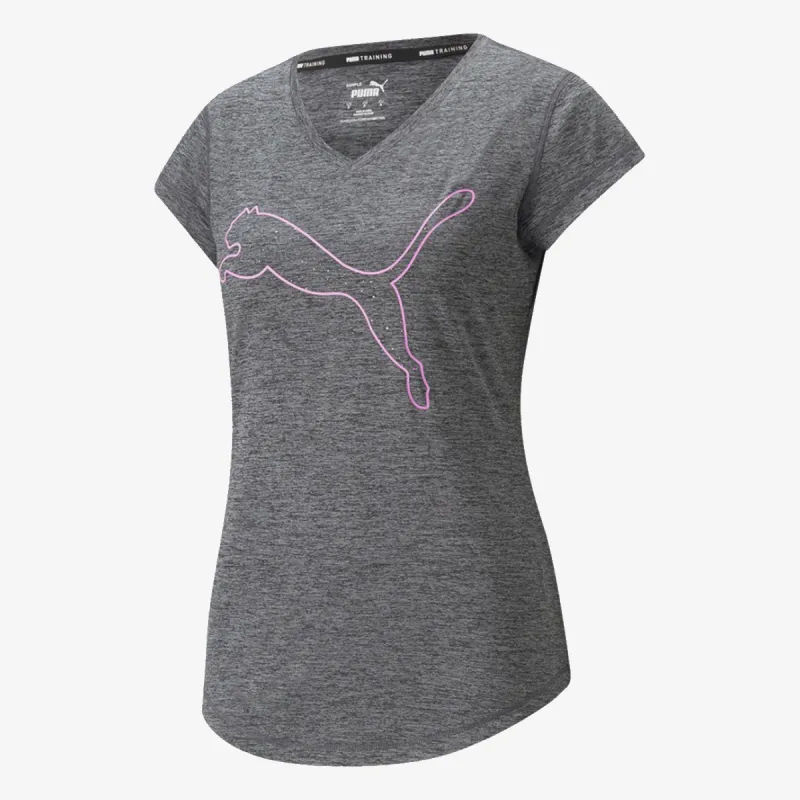 Puma TRAIN FAVORITE HEATHER CAT TEE 