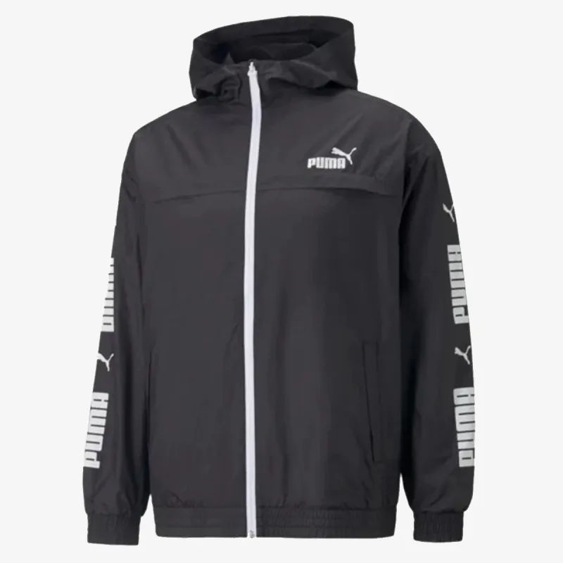 Puma COLOURBLOCK HOODED WINDBREAKER PUMA BLAC 