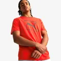 Puma CAT GRAPHIC TEE BURNT RED 