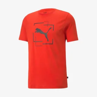Puma CAT GRAPHIC TEE BURNT RED 
