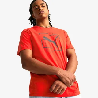Puma CAT GRAPHIC TEE BURNT RED 