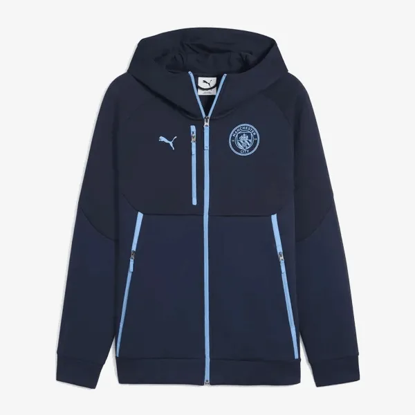 Puma MCFC PUMATECH FZ Hoodie Deep Navy-Team L 