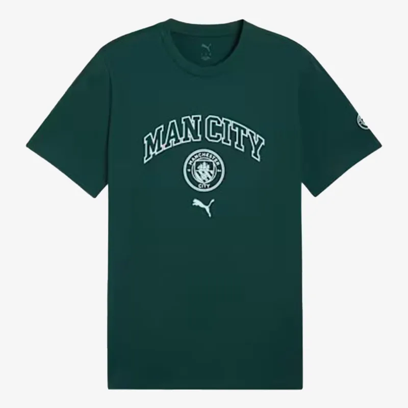Puma MCFC FtblCulture Tee Green Terrain-Sea G 