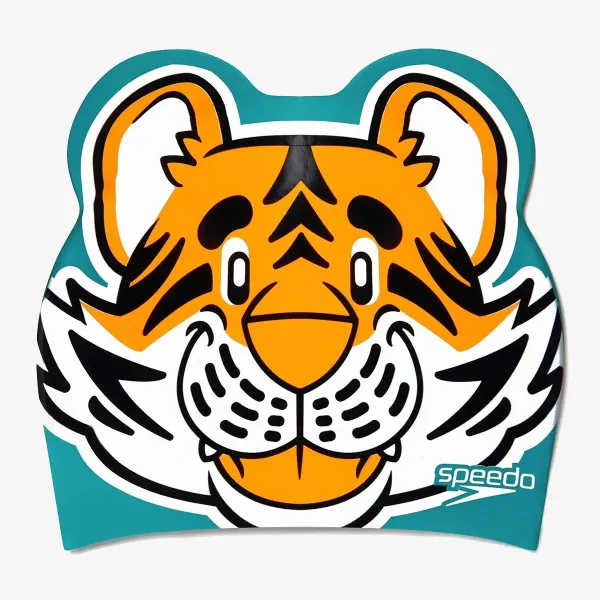 Speedo PRINTED CHARACTER CAP IU LTS ORANGE/GREE 