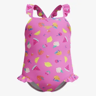 Speedo Print Frill Thinstrap One Piece 