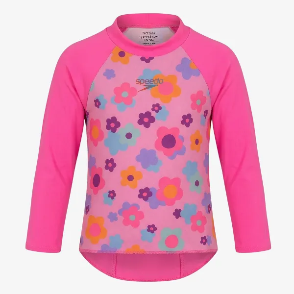 Speedo Long Sleeve Print Rash Guard 