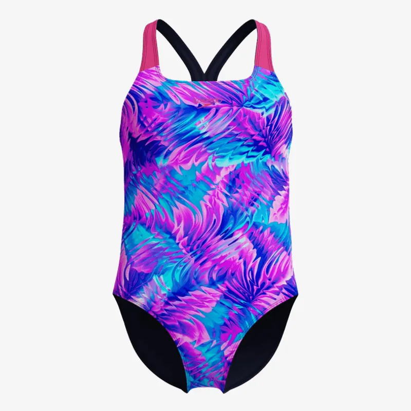 Speedo Print Powerback One Piece 