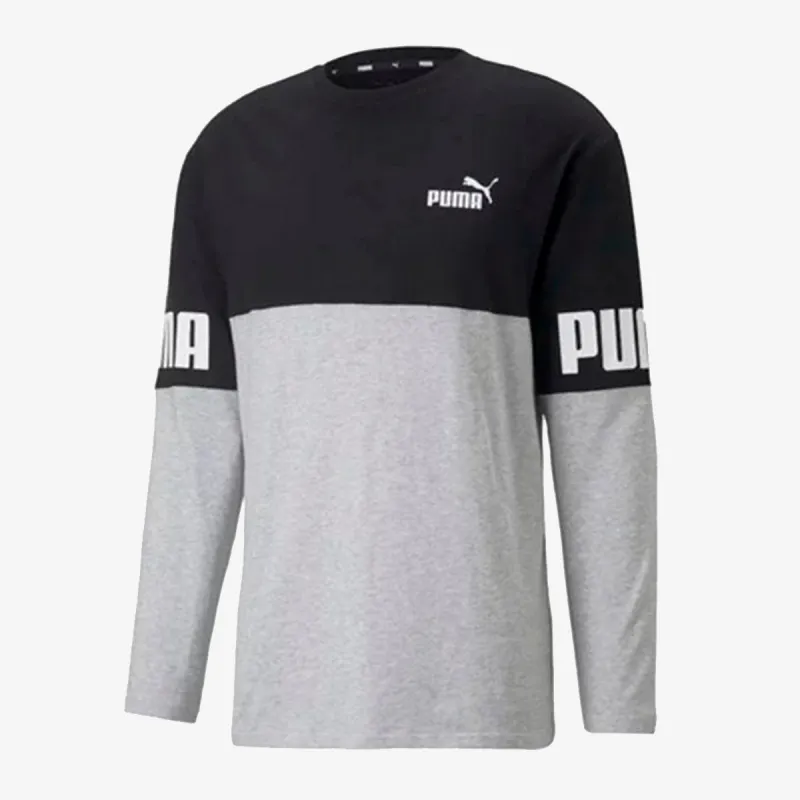 Puma PUMA POWER COLORBLOCK LONGSLEEVE TEE LIG 