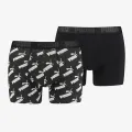 Puma PUMA KIDS LOGO AOP BOXER 2P BLACK   WHIT 