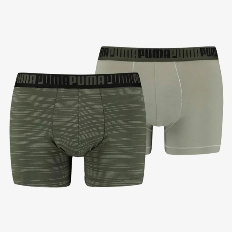 Puma PUMA MEN SPACEDYE STRIPE BOXER 2P GREEN 