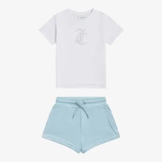 Juicy Couture JC Logo Tee & Velour Short Set 