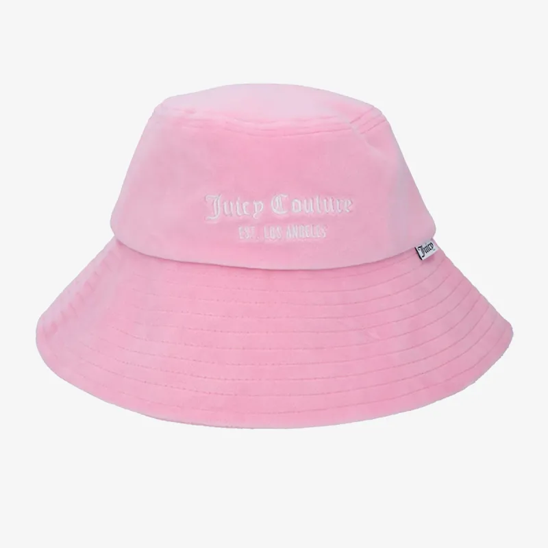 Juicy Couture VELOUR LONG BRIM BUCKET HAT 