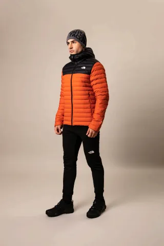 The North Face M STRCH DWN HDIE BRNTOCHR/TNFBLK 