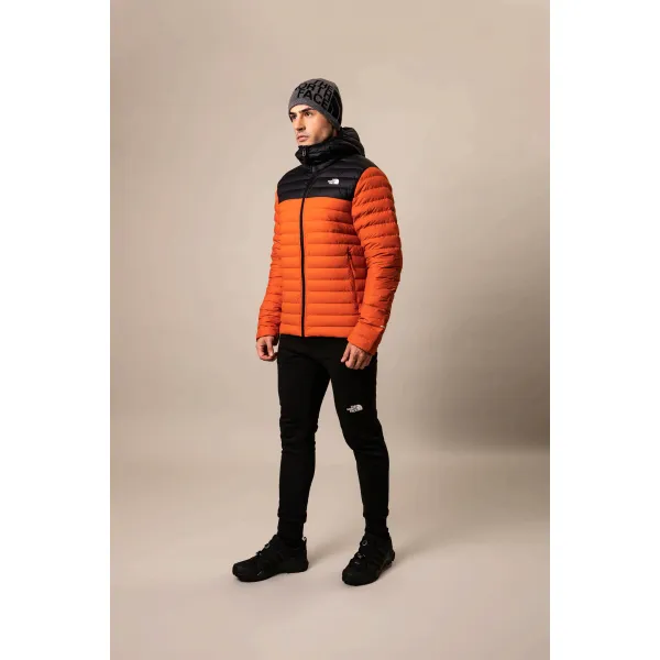 The North Face M STRCH DWN HDIE BRNTOCHR/TNFBLK 