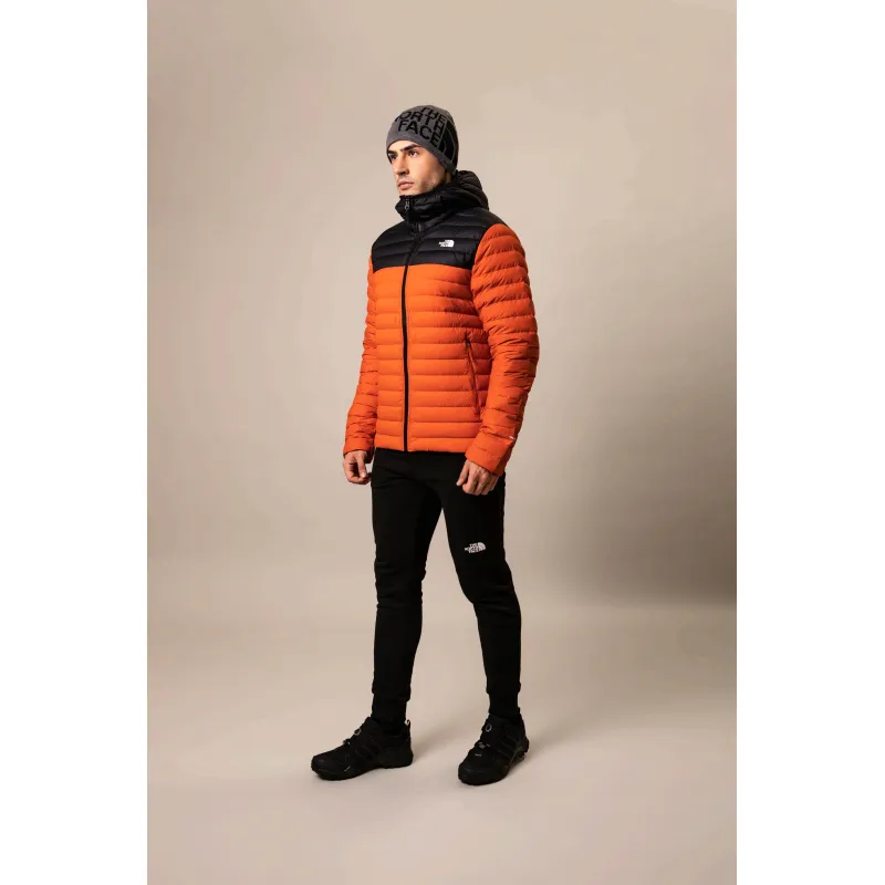 The North Face M STRCH DWN HDIE BRNTOCHR/TNFBLK 